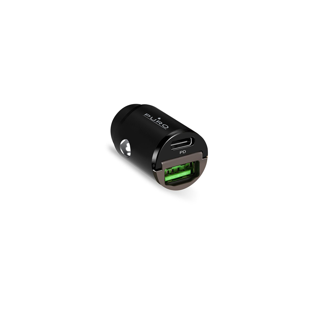 Puro Mini 30W Power Delivery USB-C USB-A Car Charger - Black (3)
