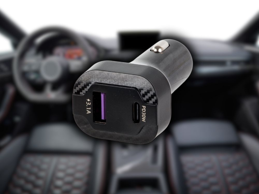 USB-c 30w and USB-a 15w fast car charger for cigarette lighter socket (2)