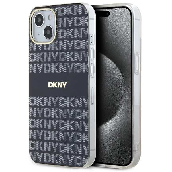 Apple iPhone 13 6.1'' DKNY IML Mono Stripe MagSafe Case Cover, Black