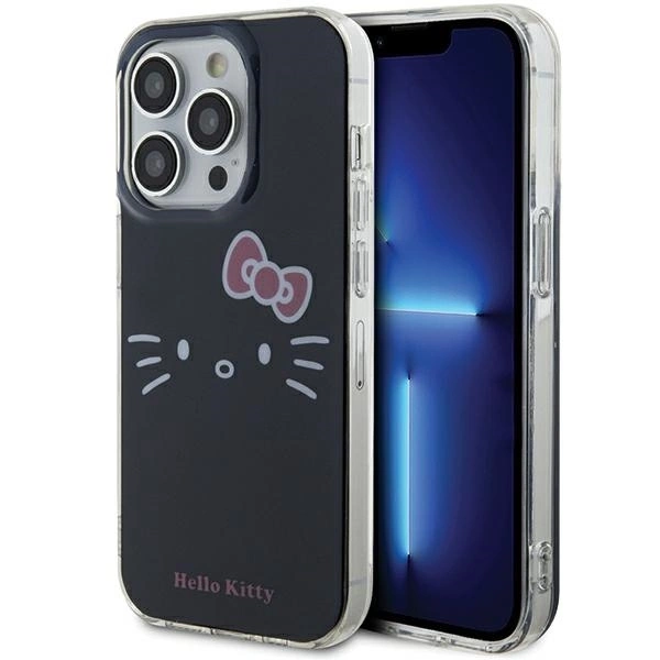 Apple iPhone 13 / 13 Pro 6.1'' Hello Kitty IML Kitty Face Cover Case, Black