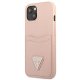 Guess Saffiano Triangle Logo Cardslot Case for iPhone 13 - Pink