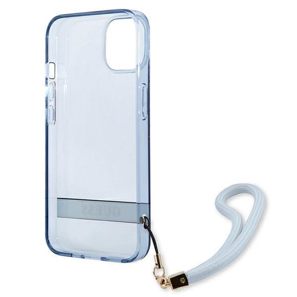 Apple iPhone 13 6.1" Guess Translucent Strap Case Cover, Blue (1)