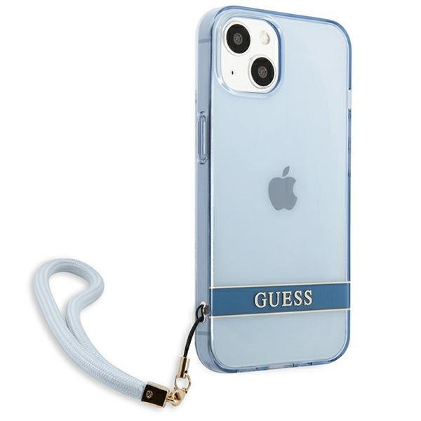 Apple iPhone 13 6.1" Guess Translucent Strap Case Cover, Blue (4)