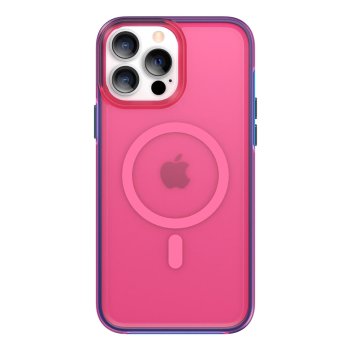 Apple iPhone 13 6.1'' Kingxbar PQY Fluorescence Series Magnetic MagSafe Case Cover, Pink