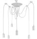 Ceiling chandelier with 6 E27 sockets, white