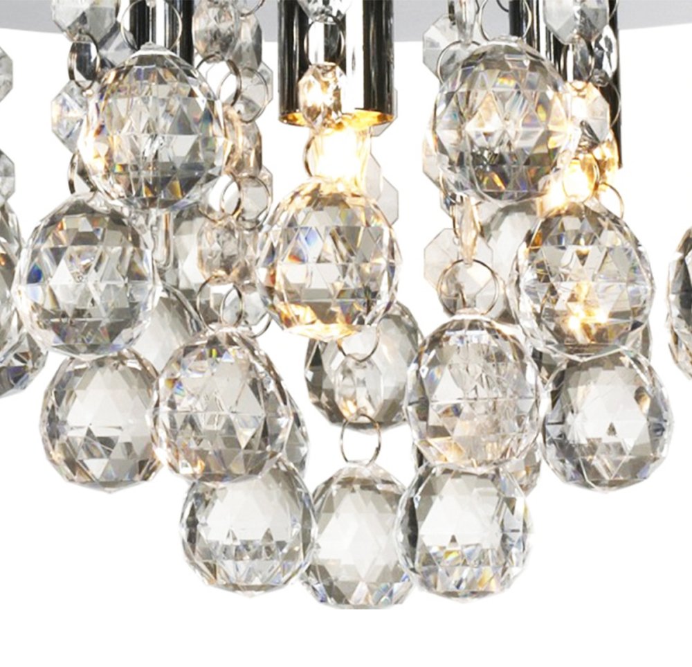 Glamour Crystal 3-Light Ceiling Light Fixture, Chrome (0)