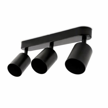 3-Light Ceiling Spot Light Fixture Surface Mounted for GU10 Bulbs, Black