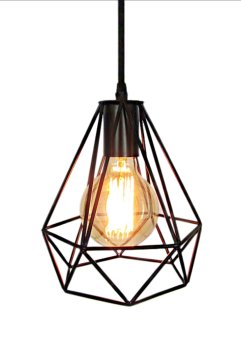 Loft Style Chandelier Ceiling Light Lamp E27, Black