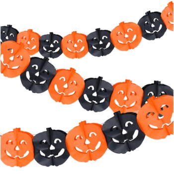Paper Pumpkin Garland Halloween Decoration 3m Ruhhy 26030