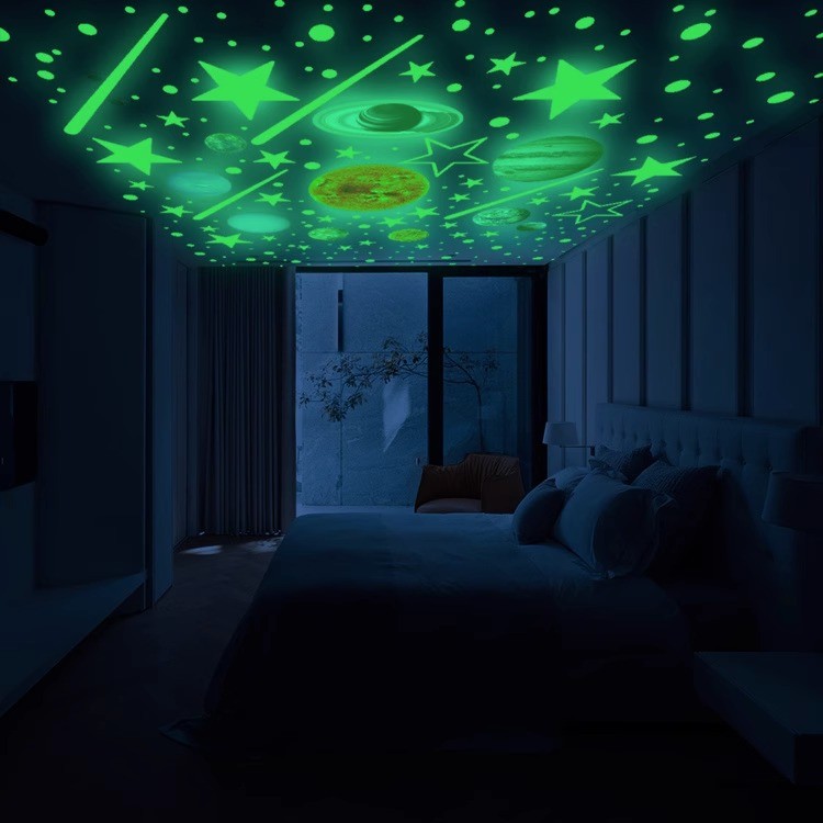 Fluorescent Glowing Star Stickers Planets Cosmos 453 pcs (2)