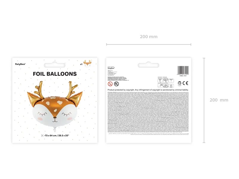 Foil balloon 73cm x 64cm, fawn (1)
