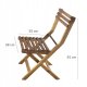 Acacia Wood Garden Bistro Set with Folding Table and 2 Chairs