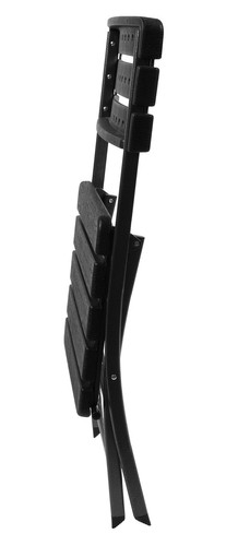 Folding Garden Chairs Indoor Outdoor Terrace Camping Balcony Patio Furniture - 2 pcs., Black (3)