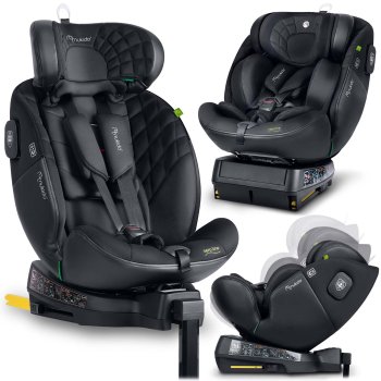 Nukido Aero Line Swivel Child Car Seat Black 0-36 kg ISOFIX