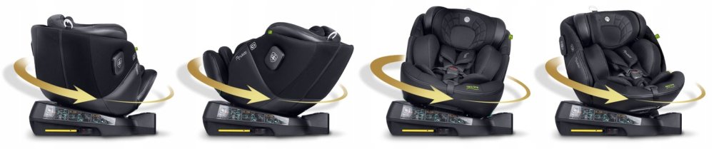 Nukido Aero Line Swivel Child Car Seat Black 0-36 kg ISOFIX (1)