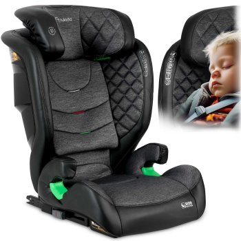 Nukido Louis ISOFIX Kids Сar Seat 15-36 kg, Black-gray