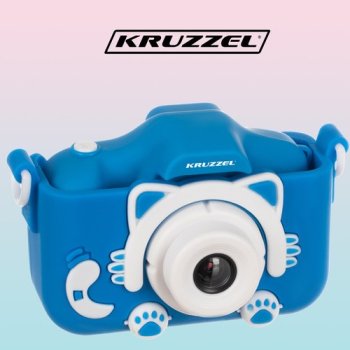 Kruzzel Kids Digital Camera Full HD with 32GB Card AC22295, Blue