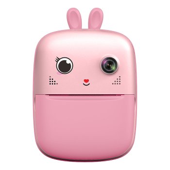 Mini Thermal Printer Kids with Camera and Camcorder - Pink
