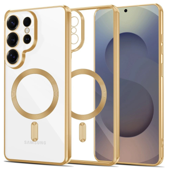 Tech-Protect MagFlex Case for Samsung Galaxy S26 Ultra, Transparent Gold