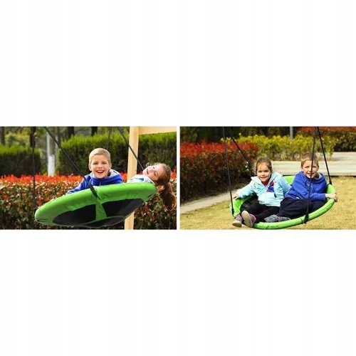 Kids Garden Swing "Stork Nest" 100 cm, Green-Black (4)