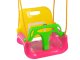 Adjustable 3-in-1 garden swing for children with backrest pink