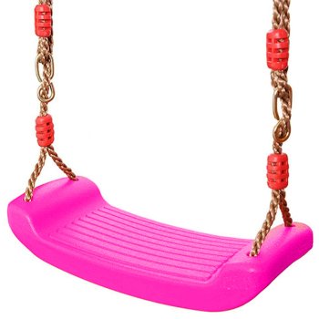 Kids Garden Swing Seat Plastic Adjustable Ropes 100kg, Pink
