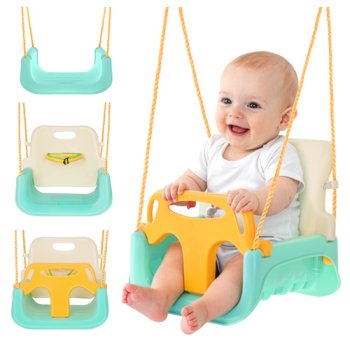 3-in-1 Baby and Toddler Swing Kruzzel, cream-turquoise