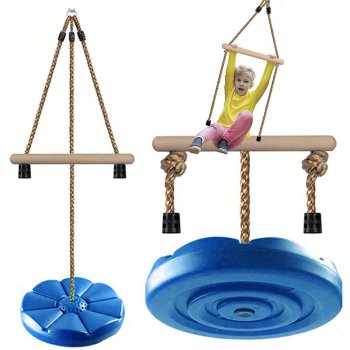 Kids Disc Tree Swing for Garden and Indoor Use, Blue