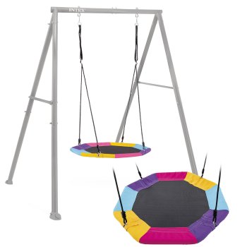 Intex 44112 Kids Nest Swing Set with Heavy-Duty A-Frame for Backyard