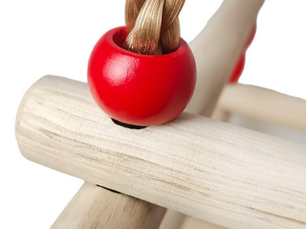 Wooden garden swing chair for children with safety bar, 30x30 cm (2)