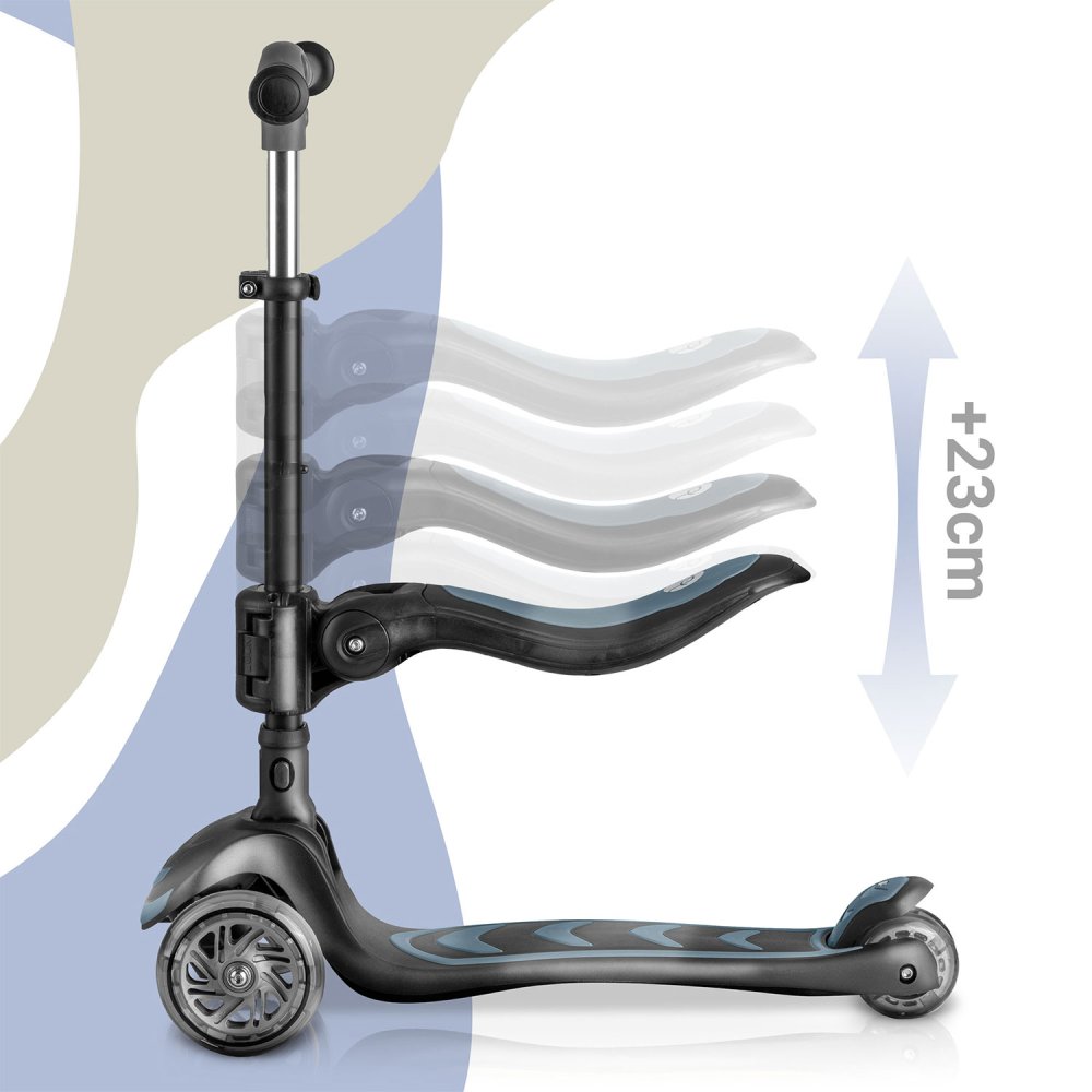 Nukido Flippo 3-Wheel Scooter for Kids with Removable Seat, Black (2)