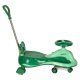 Swing FIX S2 Wiggle Car with LED Wheels and Push Handle, Green, max 100kg