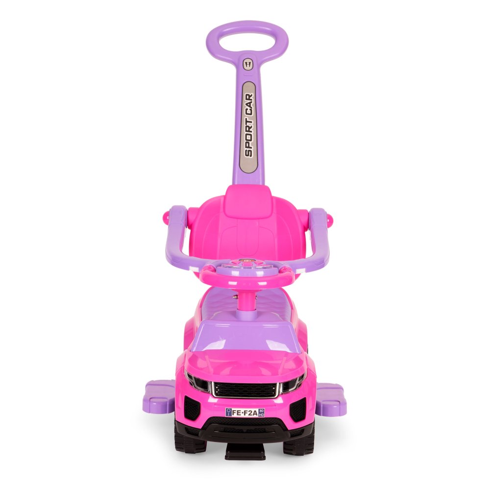 3-in-1 Ride-On Push Car with Handle and Walker for Toddlers, Pink (2)