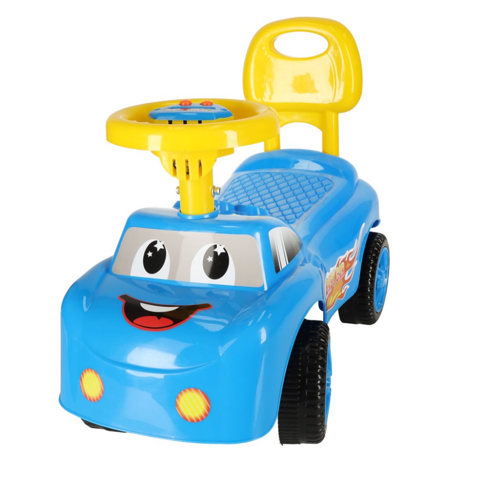 Step Car with Push Handle Kids Ride On Toy Vehicle, Blue (3)