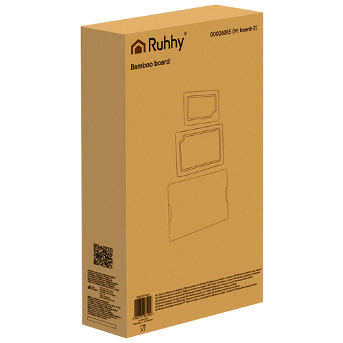 Bamboo Cutting Board Set Ruhhy 3 Piece with Stand for Kitchen (1)