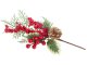 Decorative Christmas Branch, Rowan Berries Sprig, 28 cm