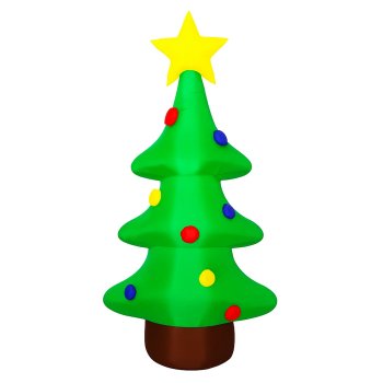 Inflatable Christmas Tree with LED Lights, 125 cm Outdoor Decoration