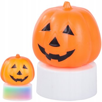 LED Pumpkin Light Glowing Figurine Halloween Decoration Battery Operated