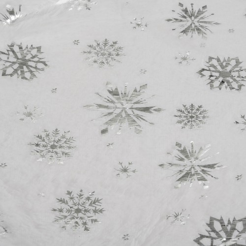 Plush Christmas Tree Skirt 120cm Ruhhy 22224, White and Silver (3)