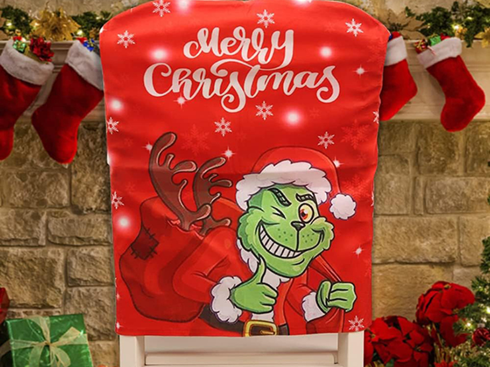 Christmas Chair Back Cover, Grinch (2)
