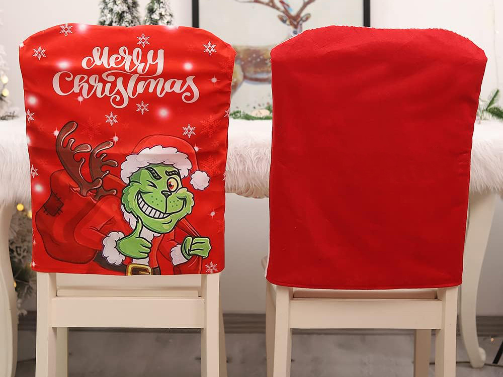 Christmas Chair Back Cover, Grinch (4)