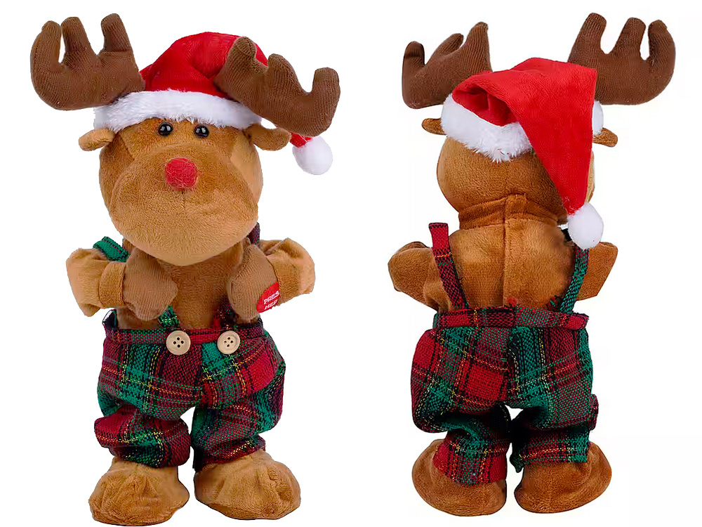 Dancing singing carol Christmas reindeer plush (0)