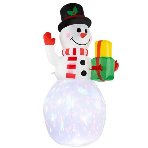 Inflatable Snowman Ruhhy 22625 with LED Projector Lights, 155 cm (4)