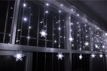 Christmas Lights Snowflakes 100 LED, White