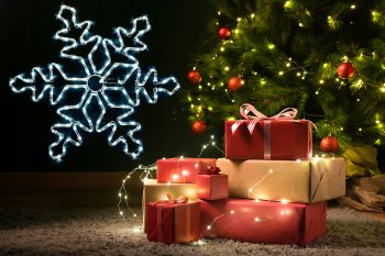 Christmas Decoration LED Snowflake - 55cm, Cold White