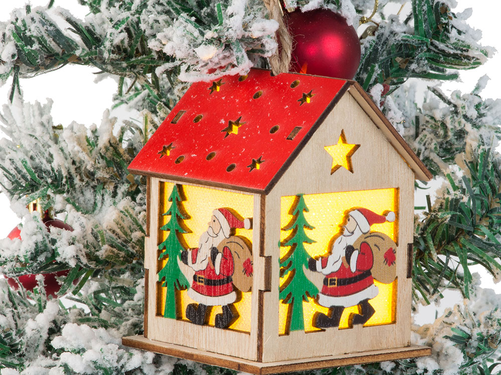 Wooden Lantern, Christmas Tree Decoration (4)