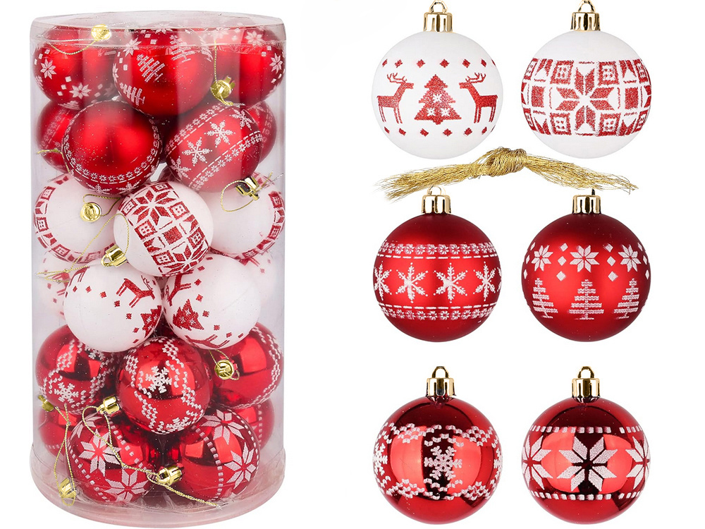 Christmas Tree Decorations, Baubles, 5 cm, 30 pcs. (8)