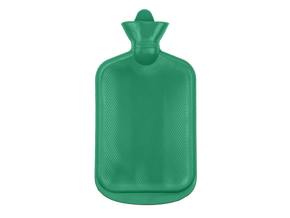 Rubber Hot Water Bottle, Heating Pad, Warmer, Water-Filled Bag 2L, Green (6)