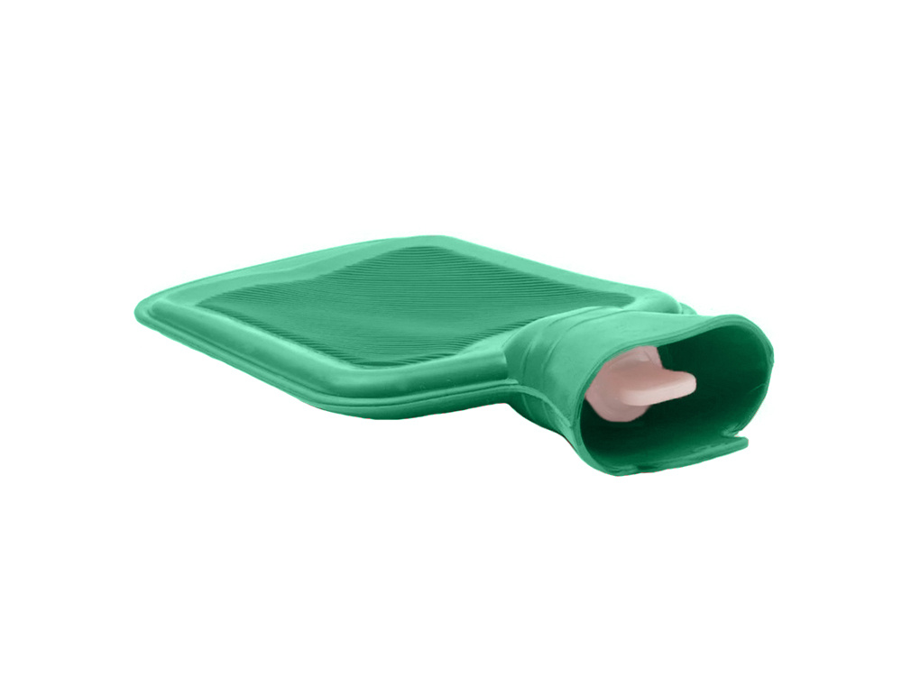 Rubber Hot Water Bottle, Heating Pad, Warmer, Water-Filled Bag 2L, Green (7)