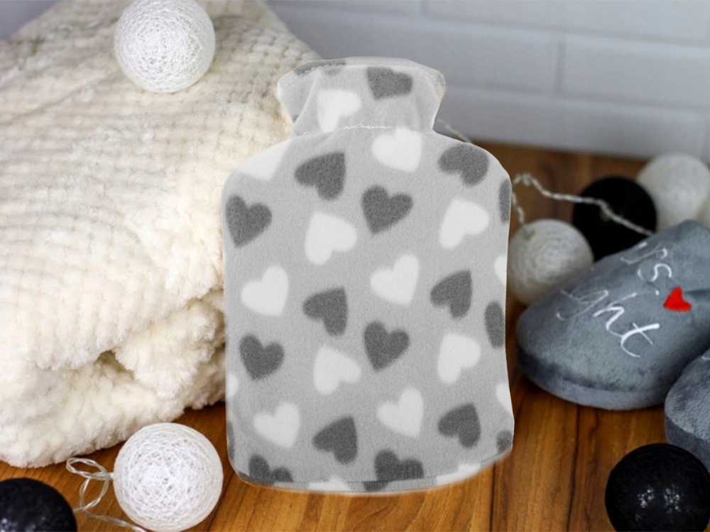 Rubber Hot Water Bottle with Soft Cover (1)